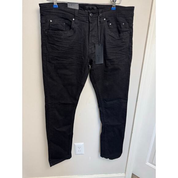 NWT STEVE’S JEANS ALEC Color SLIM FIT STRETCH SU9AABALEF1 32x32 Black - Picture 1 of 8
